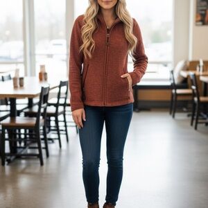 Bench Burnt Red color with Zipper Accents